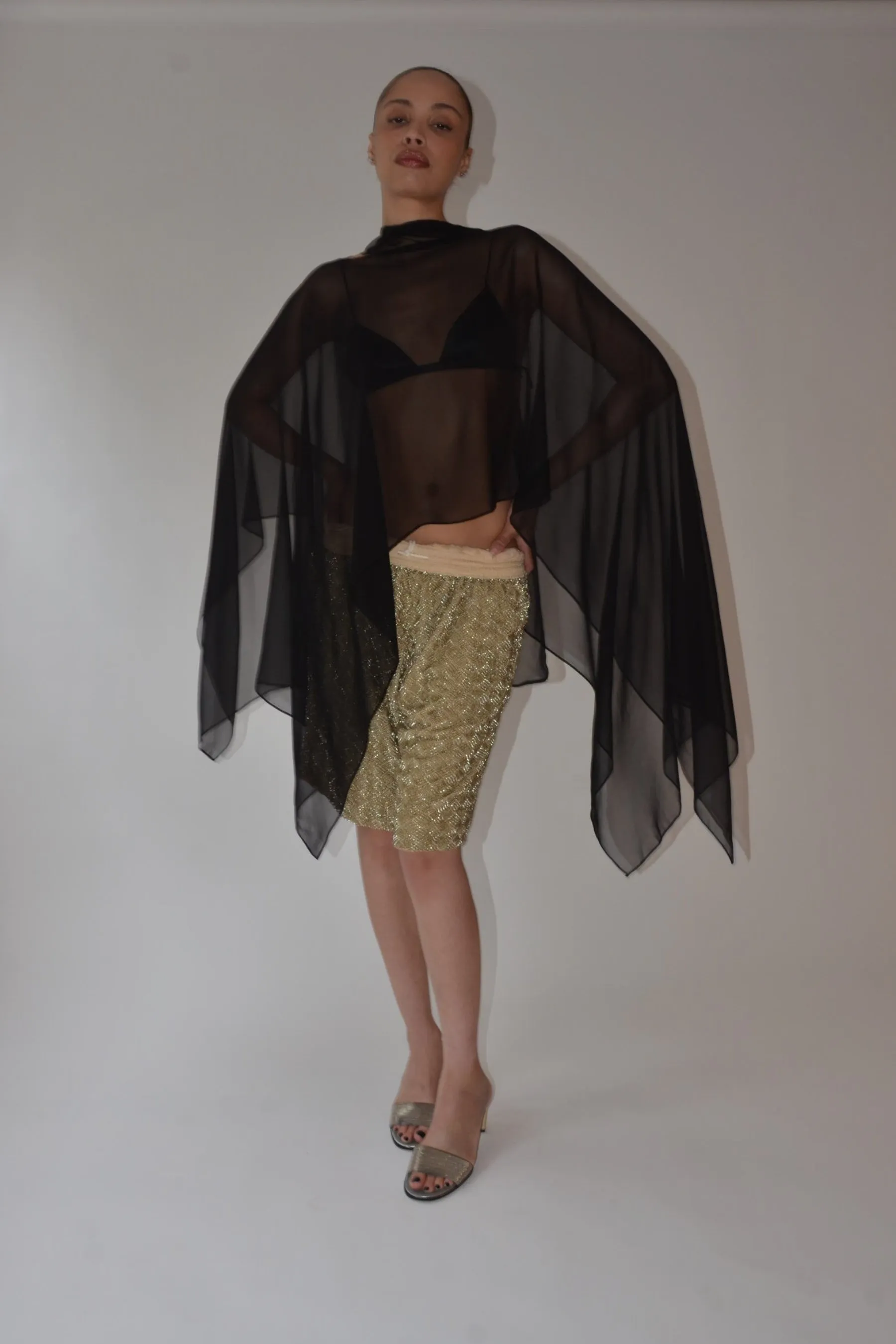 Silk Smoke Caftan Onyx sold by Maison Rogue product image thumbnail 4