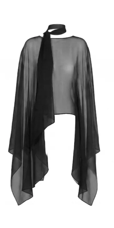 Silk Smoke Caftan Onyx made by Kat Zarra