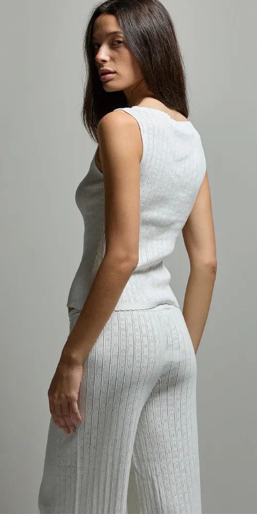 Paloma Pointelle Muscle Tank sold by Maison Rogue product image thumbnail 2