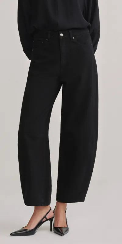 Miro Barrel High-Rise 28" Jeans Black made by DL1961