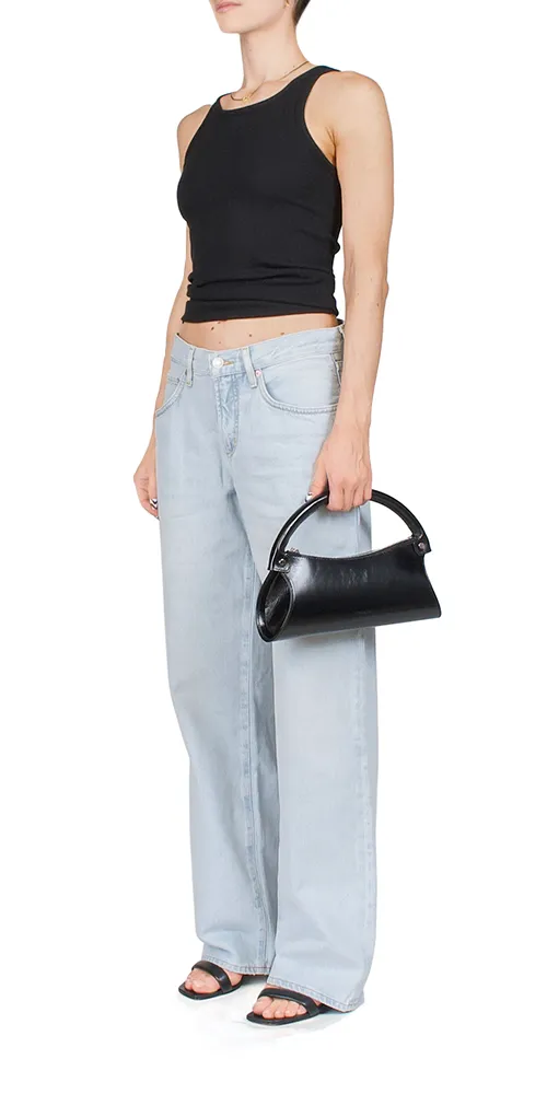 High Neck Fitted Tank Black sold by Maison Rogue product image thumbnail 2