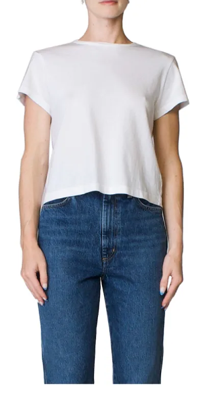 Adine Shrunken Tee White sold by Maison Rogue