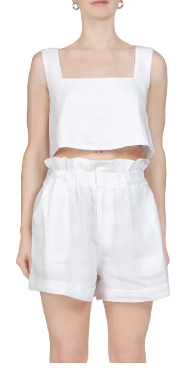 Alice Crop Top Ivory sold by Maison Rogue