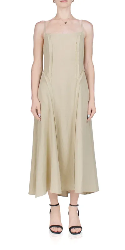 Rosalba Dress Sand sold by Maison Rogue