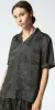 Jacquard Camp Shirt Dark Slate sold by Maison Rogue