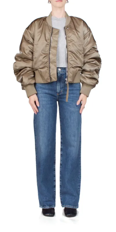 Shoreditch Ski Club x AGOLDE Jett Bomber Jacket Sage sold by Maison Rogue