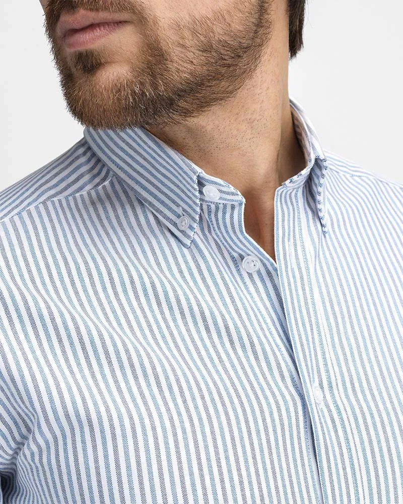 Perfect Shirt Blue Striped Nuances sold by MediumTall product image thumbnail 2