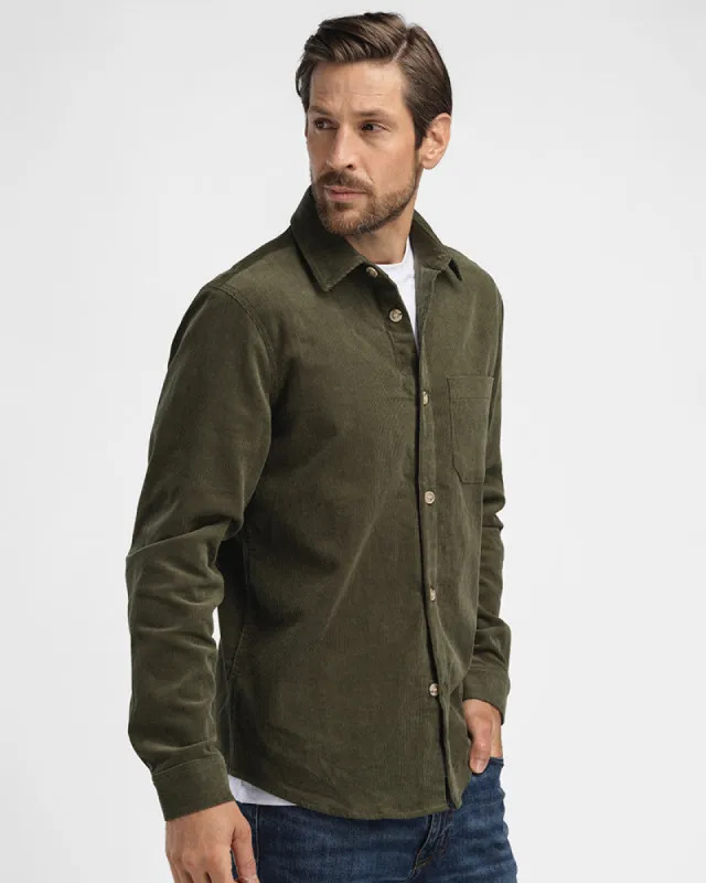 Cord Overshirt Green sold by MediumTall