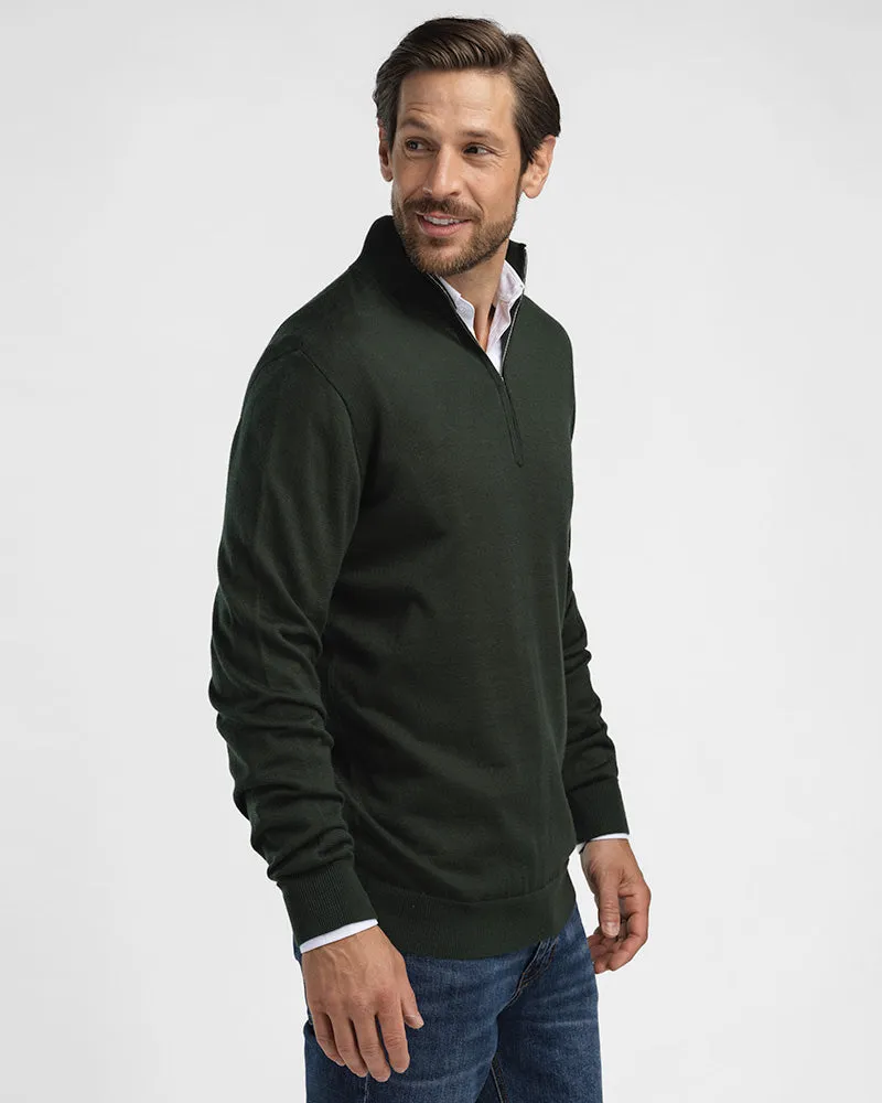 2pk Kvist Merino 3/4-Zip Green + Burgundy sold by MediumTall product image thumbnail 2