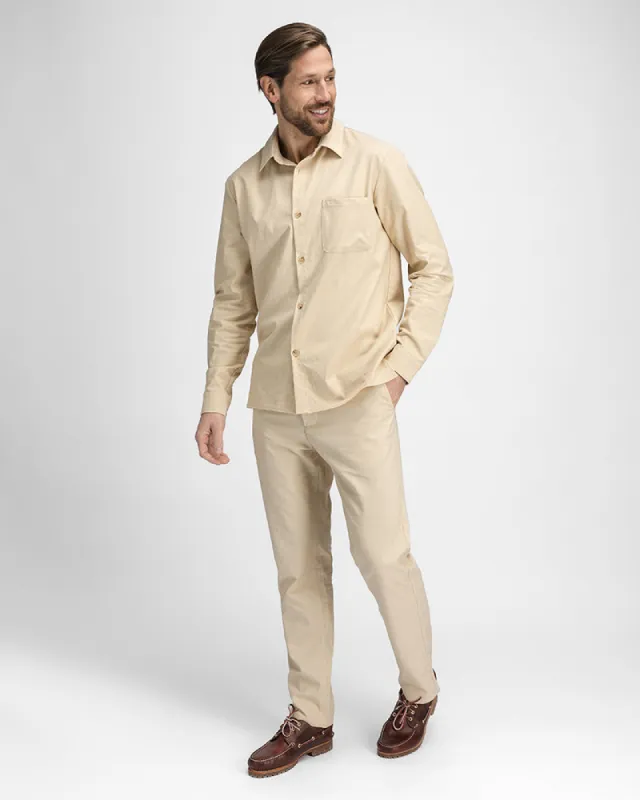 2pk Premium Linen Pants + Overshirt Beige sold by MediumTall