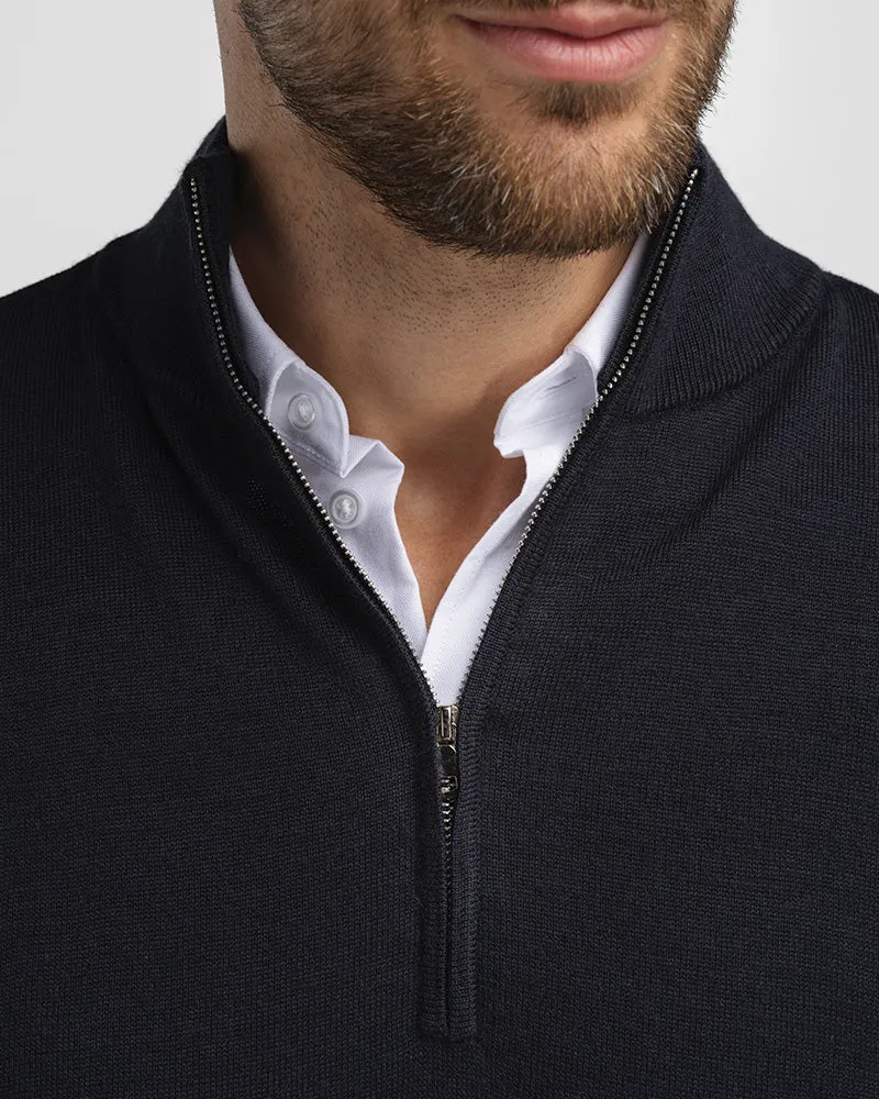 Kvist Merino 3/4-Zip Navy sold by MediumTall product image thumbnail 2