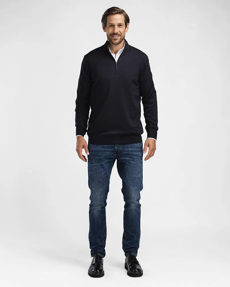 Kvist Merino 3/4-Zip Navy sold by MediumTall product image thumbnail 3