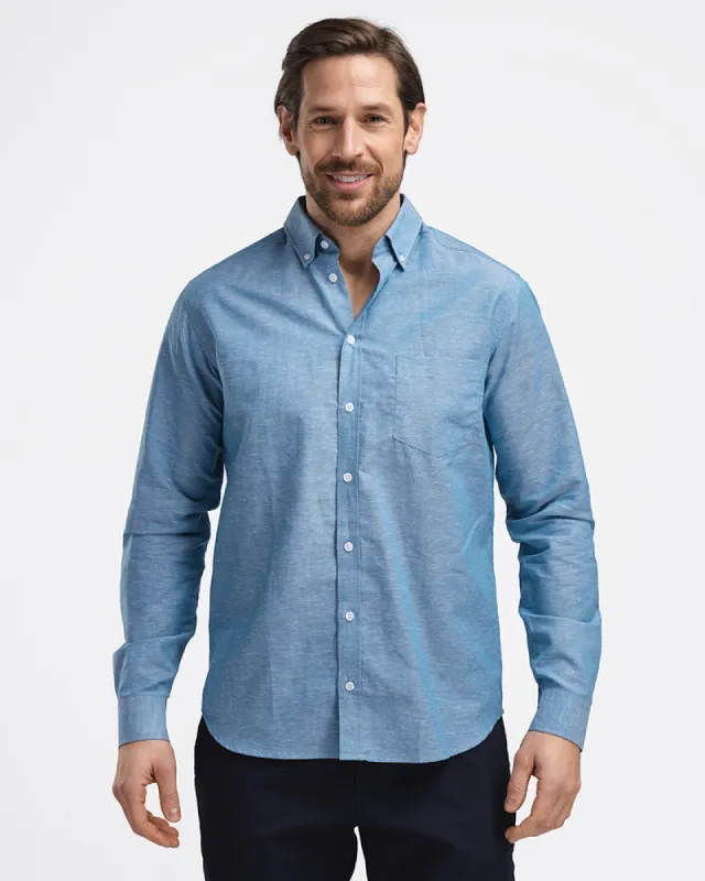 Perfect Linen Shirt Teal sold by MediumTall
