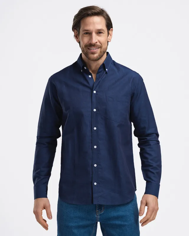 Perfect Linen Shirt Navy sold by MediumTall