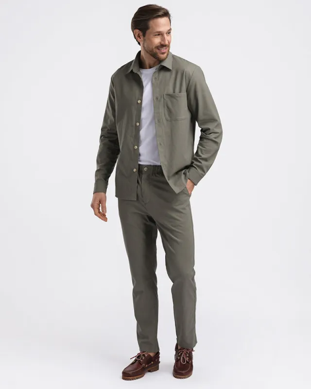 2pk Premium Linen Pants + Overshirt Olive sold by MediumTall