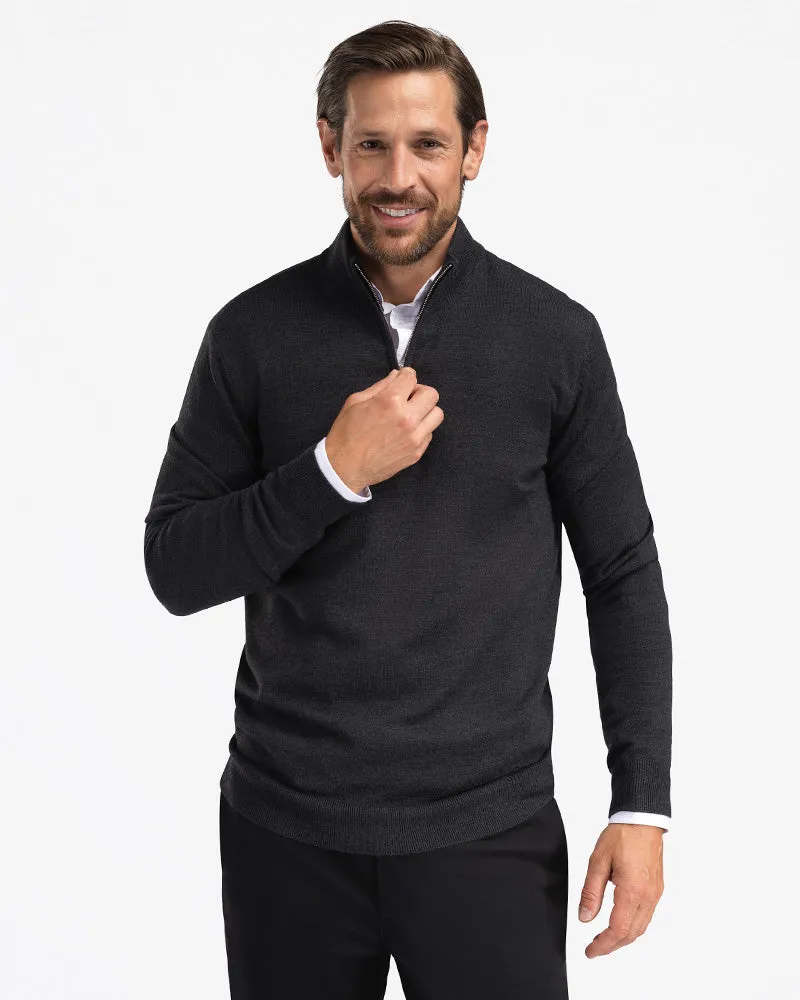 2pk Kvist Merino 3/4-Zip Green + Charcoal sold by MediumTall product image thumbnail 5