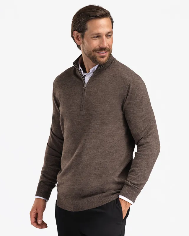Kvist Merino 3/4-Zip Brown sold by MediumTall