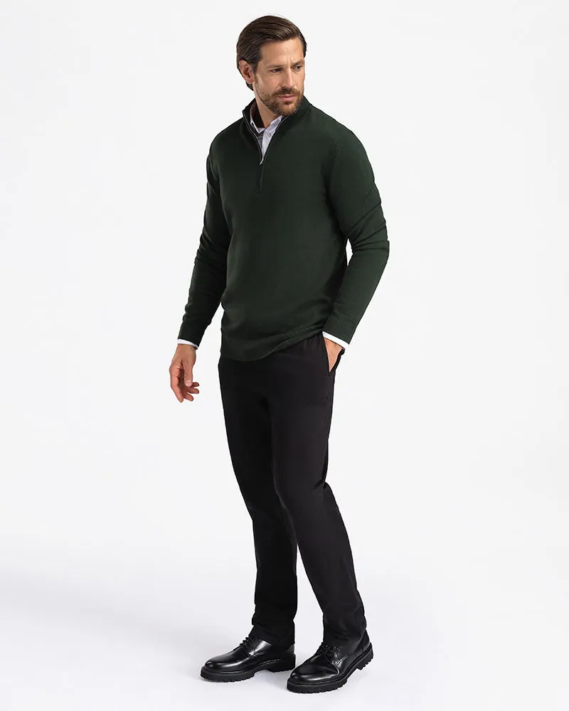 Kvist Merino 3/4-Zip Green sold by MediumTall product image thumbnail 3