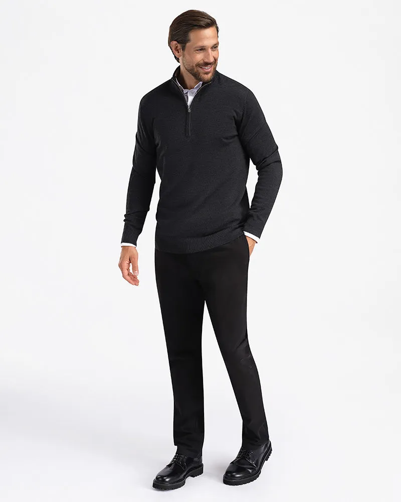 Kvist Merino 3/4-Zip Charcoal sold by MediumTall product image thumbnail 3
