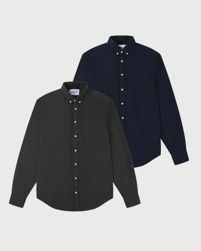 2pk Perfect Flannel Navy + Black Oyster made by AW25