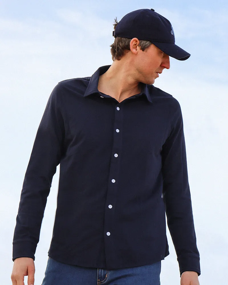 Piqué Button Down Navy sold by MediumTall product image thumbnail 2