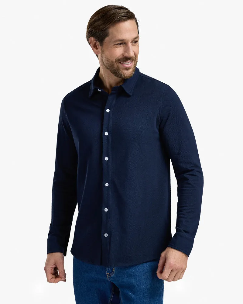 Piqué Button Down Navy sold by MediumTall