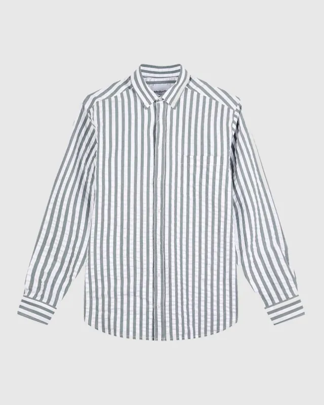 Perfect Shirt Green Striped sold by MediumTall