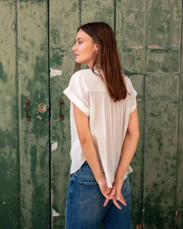 Aphrodite Short Sleeve Button Up Shirt sold by Mersea