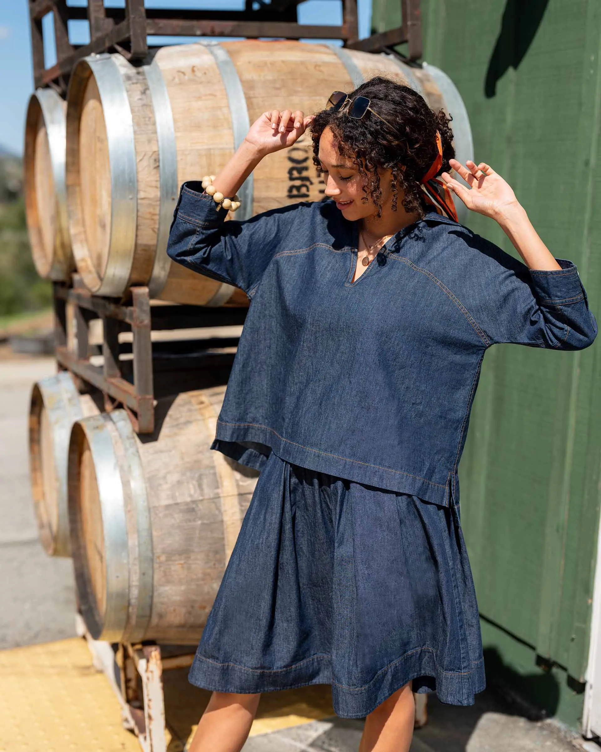 Pixie Chambray Skirt sold by Mersea product image thumbnail 4