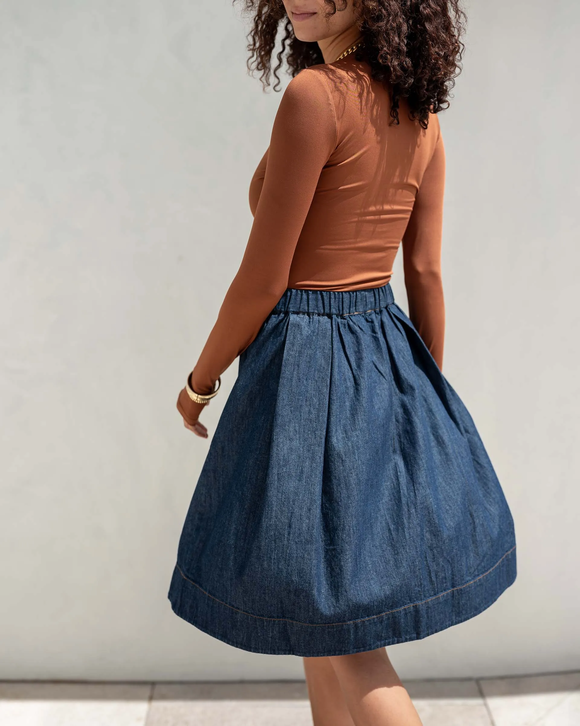 Pixie Chambray Skirt sold by Mersea product image thumbnail 3