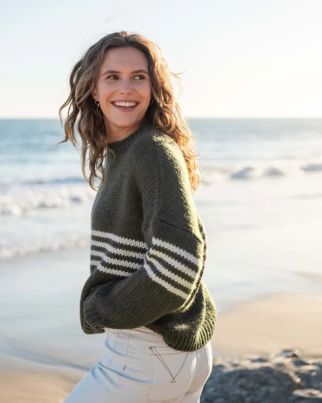 Seacoast Stripe Crewneck Sweater sold by Mersea