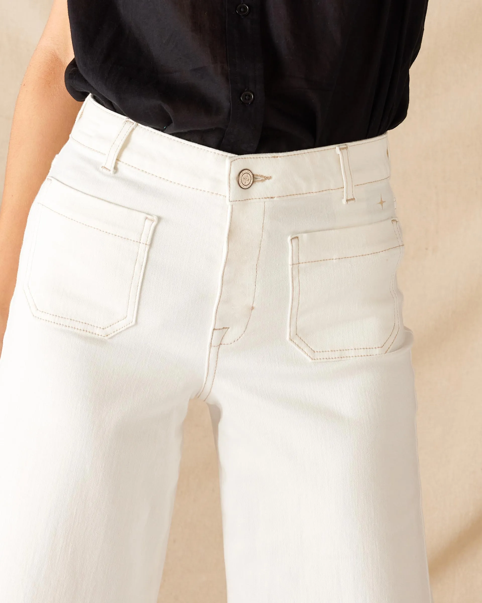 Sailor Cropped Wide Leg Jeans sold by Mersea product image thumbnail 3