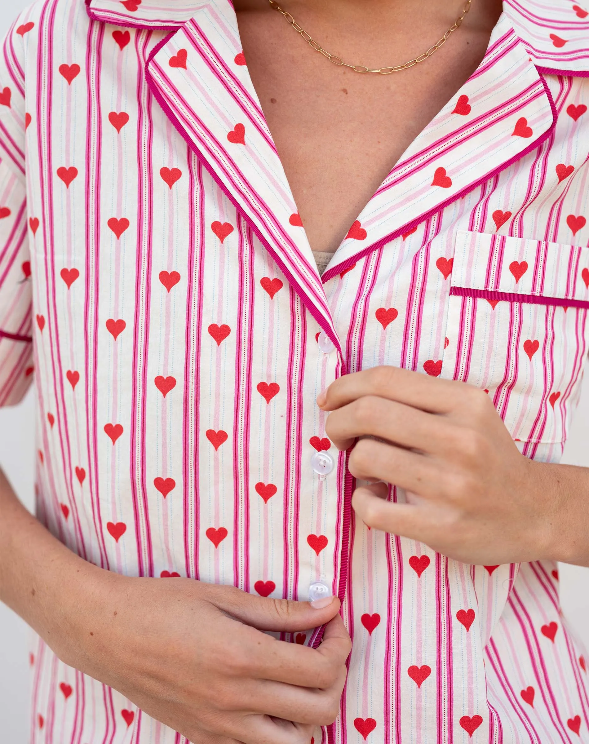 Over The Cotton Moon Pajama Shorts Set - Love Notes sold by Mersea product image thumbnail 2