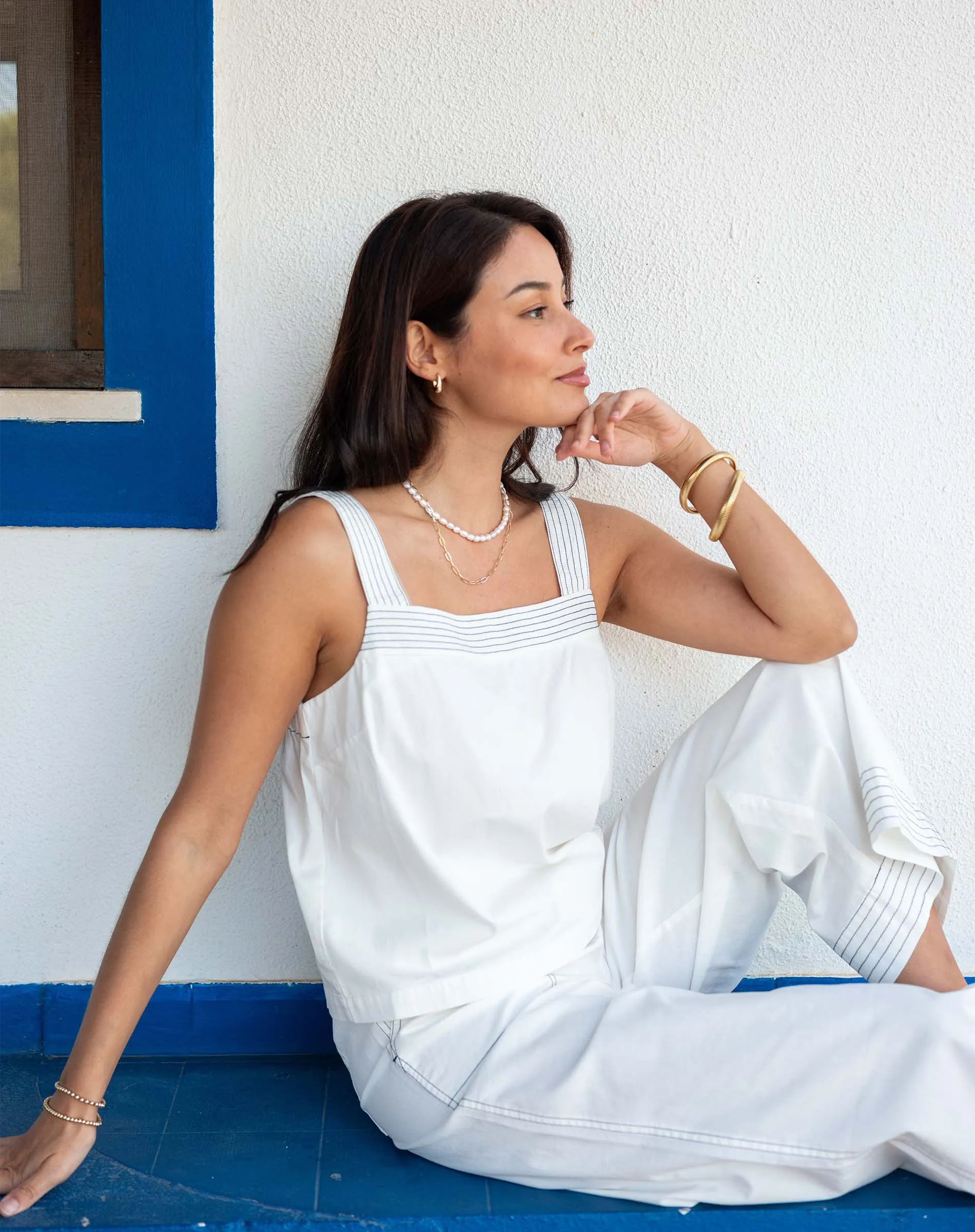 Jolie Square Neck Tank sold by Mersea