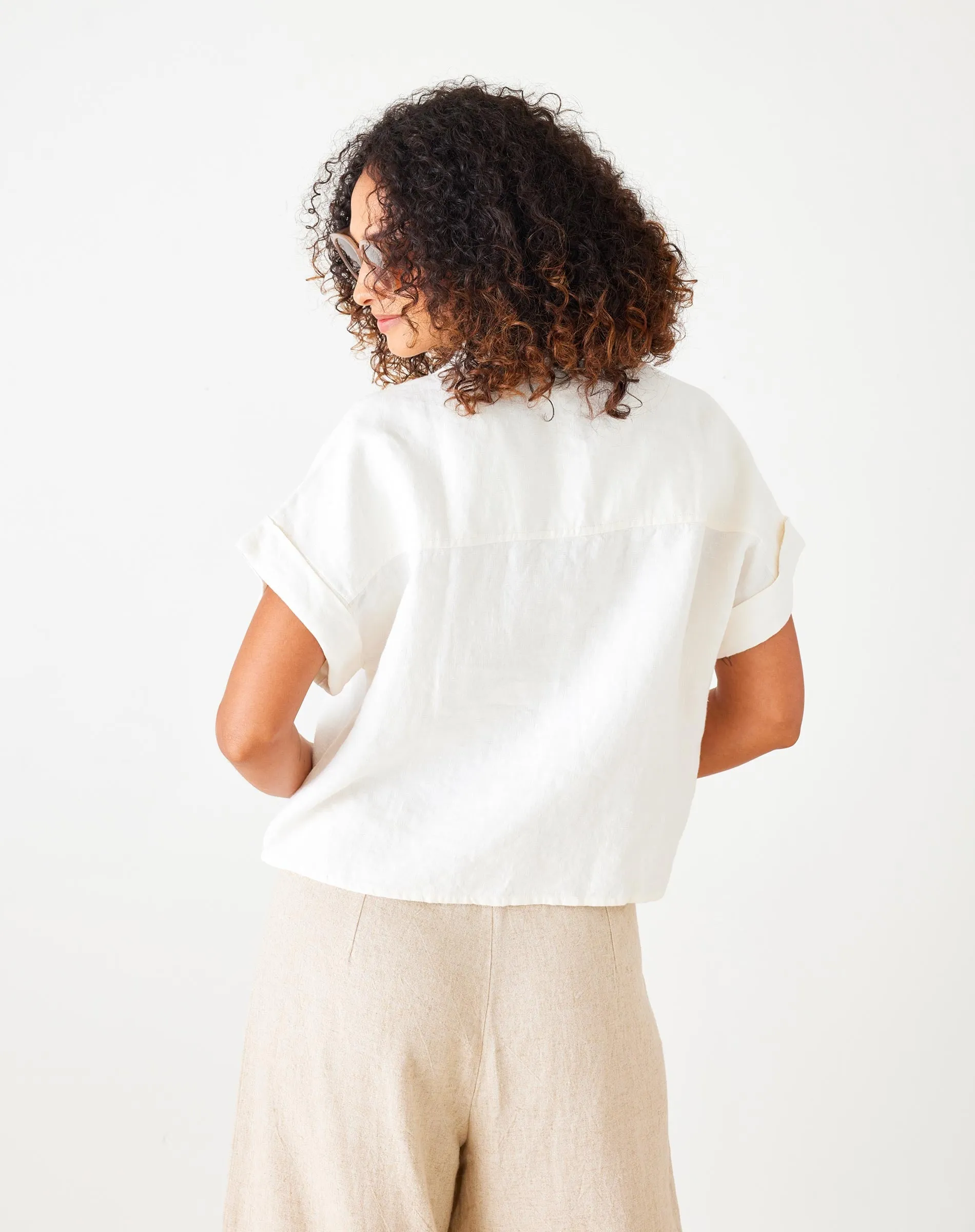 Hadley Boxy Linen Top sold by Mersea product image thumbnail 4