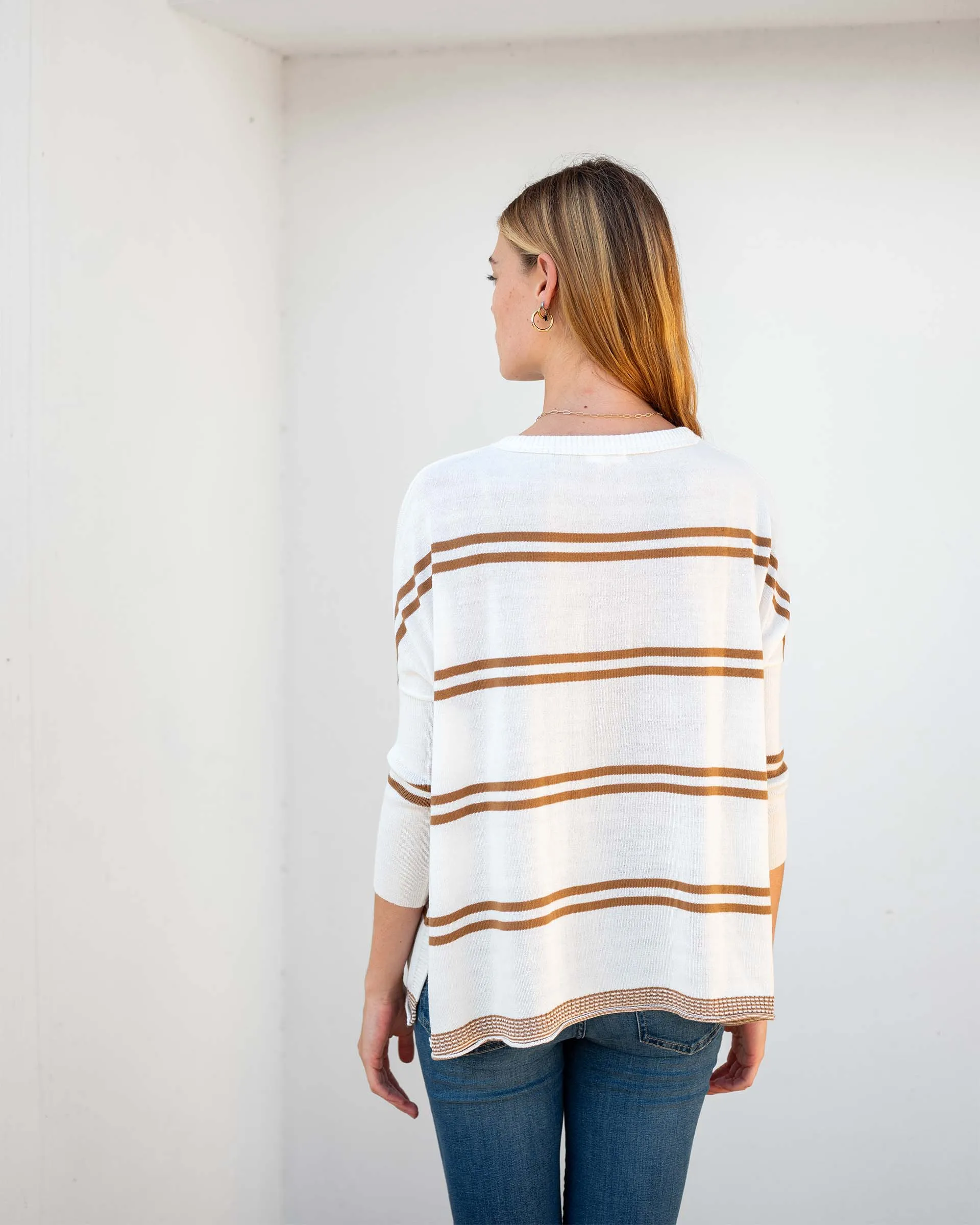 Catalina Sweater - Tobacco Stripe sold by Mersea product image thumbnail 3