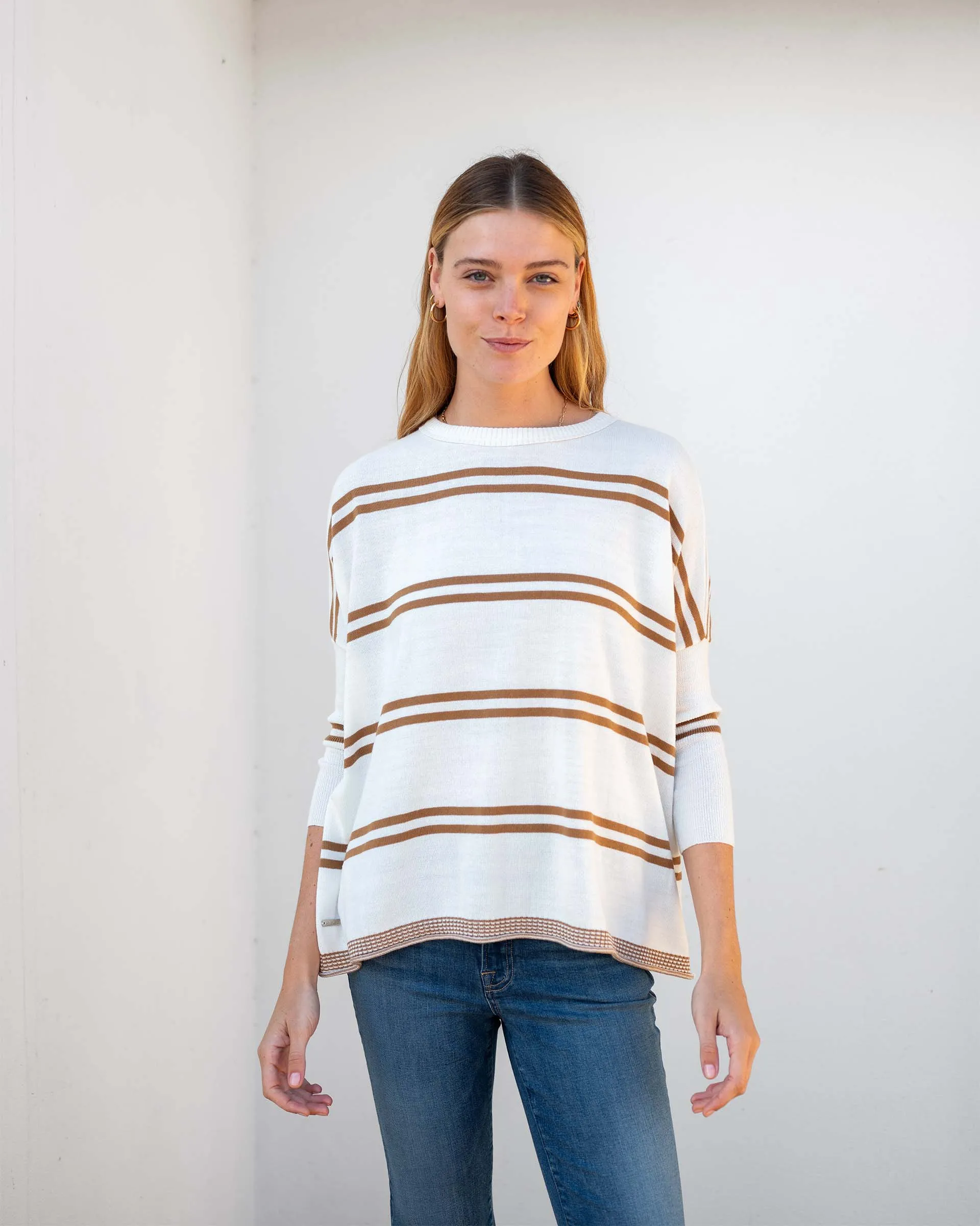 Catalina Sweater - Tobacco Stripe sold by Mersea product image thumbnail 2