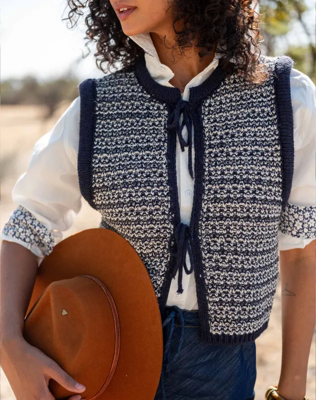 Allende Crochet Vest sold by Mersea