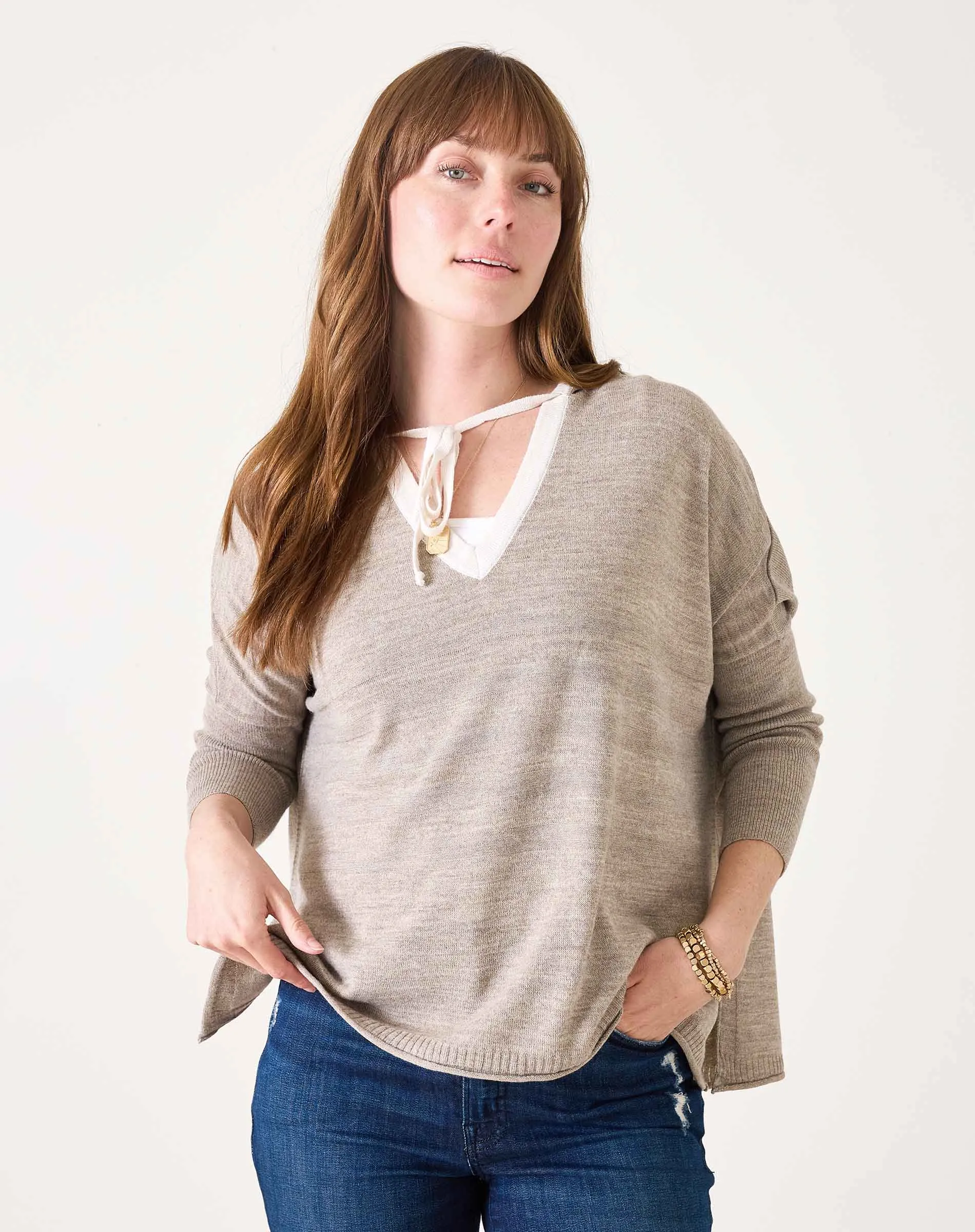 Catalina V-Neck Hoodie sold by Mersea product image thumbnail 2