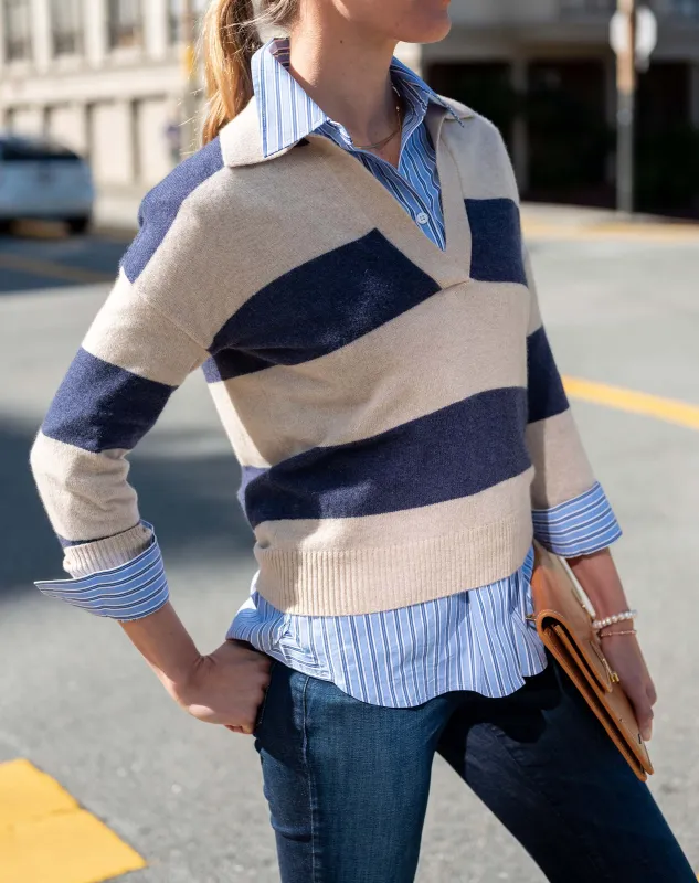 Regatta Cashmere Polo Sweater made by Mersea