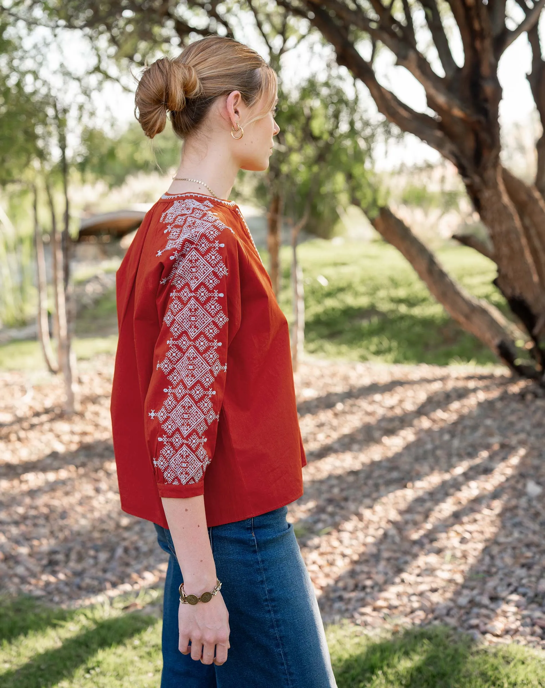 Pego Embroidered Top sold by Mersea product image thumbnail 4