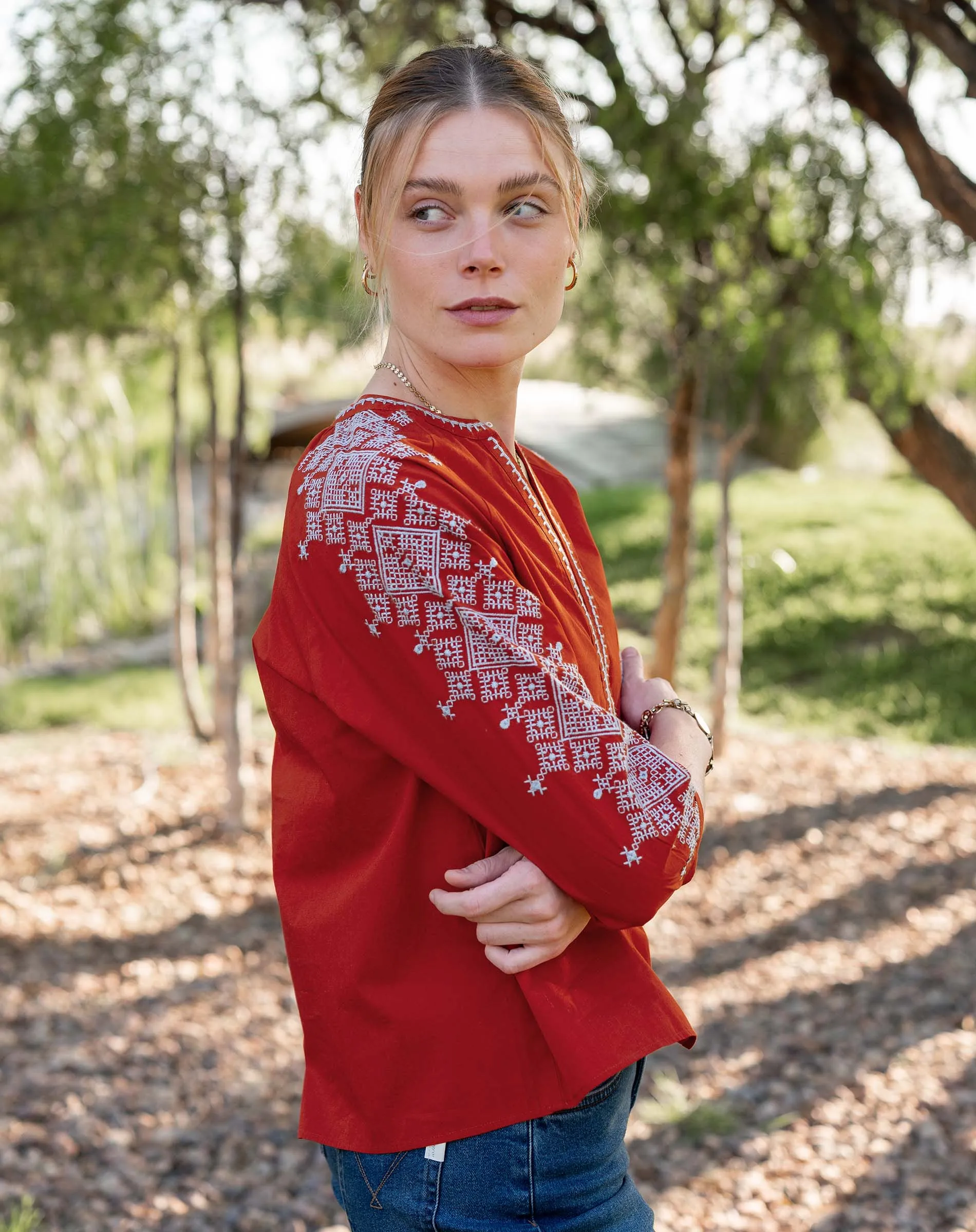 Pego Embroidered Top sold by Mersea product image thumbnail 3