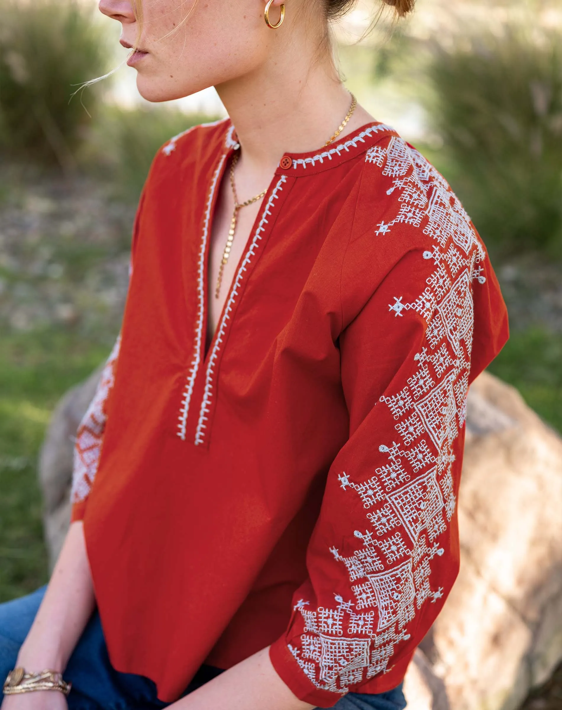 Pego Embroidered Top sold by Mersea product image thumbnail 2