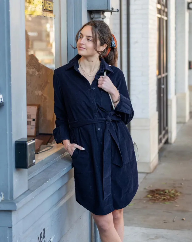 Charlie Baby Cord Shirt Dress sold by Mersea