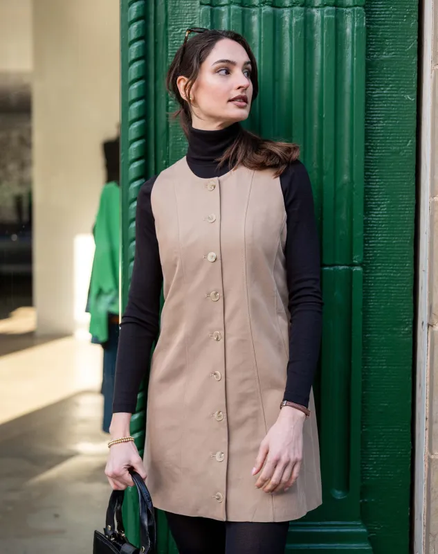 Luna Button Front Dress sold by Mersea