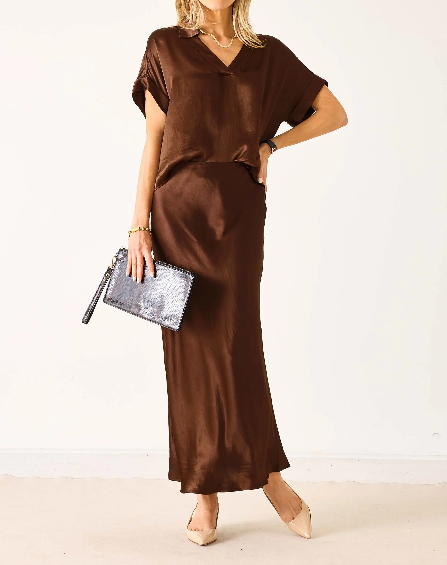 Hadley Satin Boxy Top sold by Mersea product image thumbnail 4