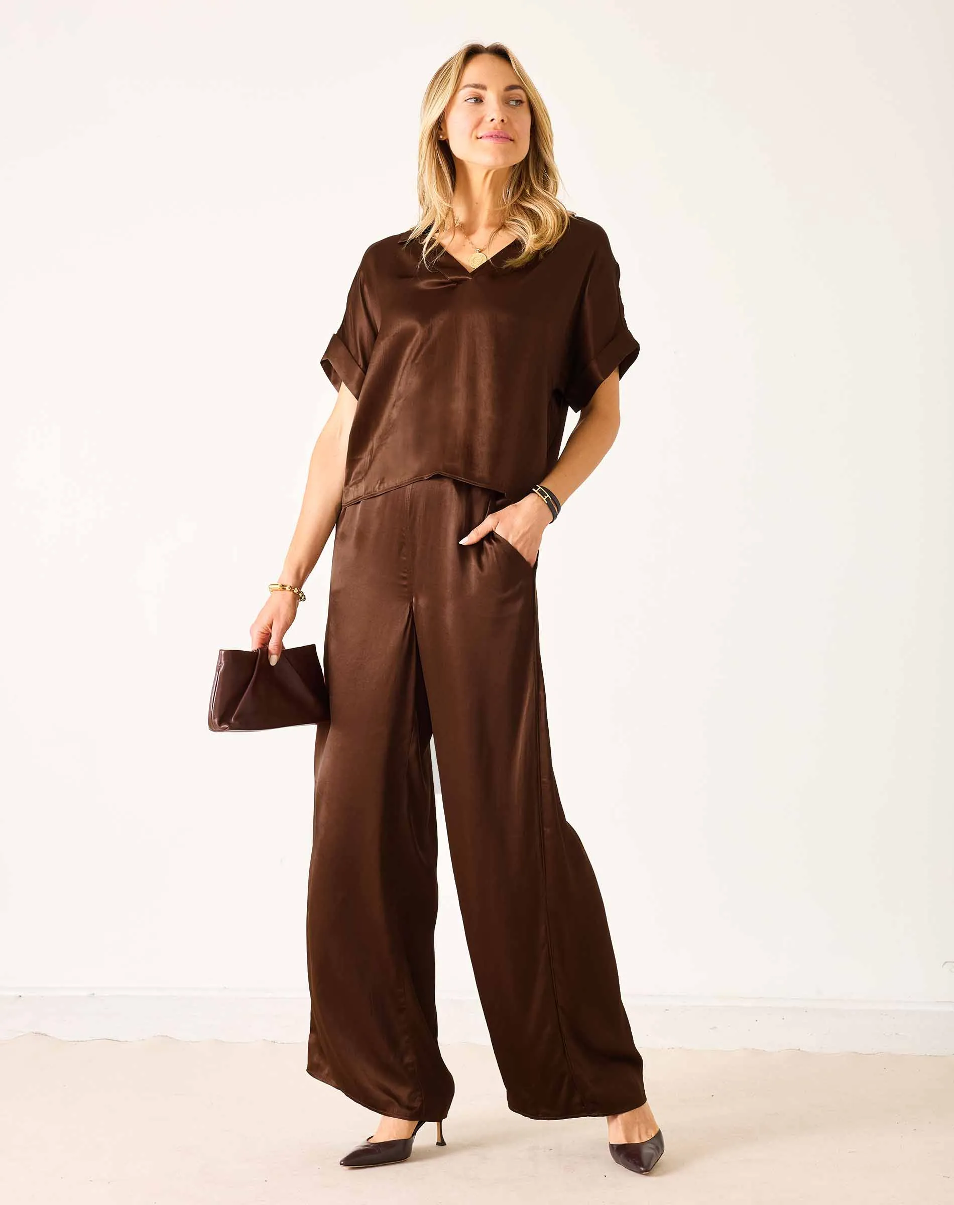 Sonnet Satin Pant sold by Mersea product image thumbnail 4