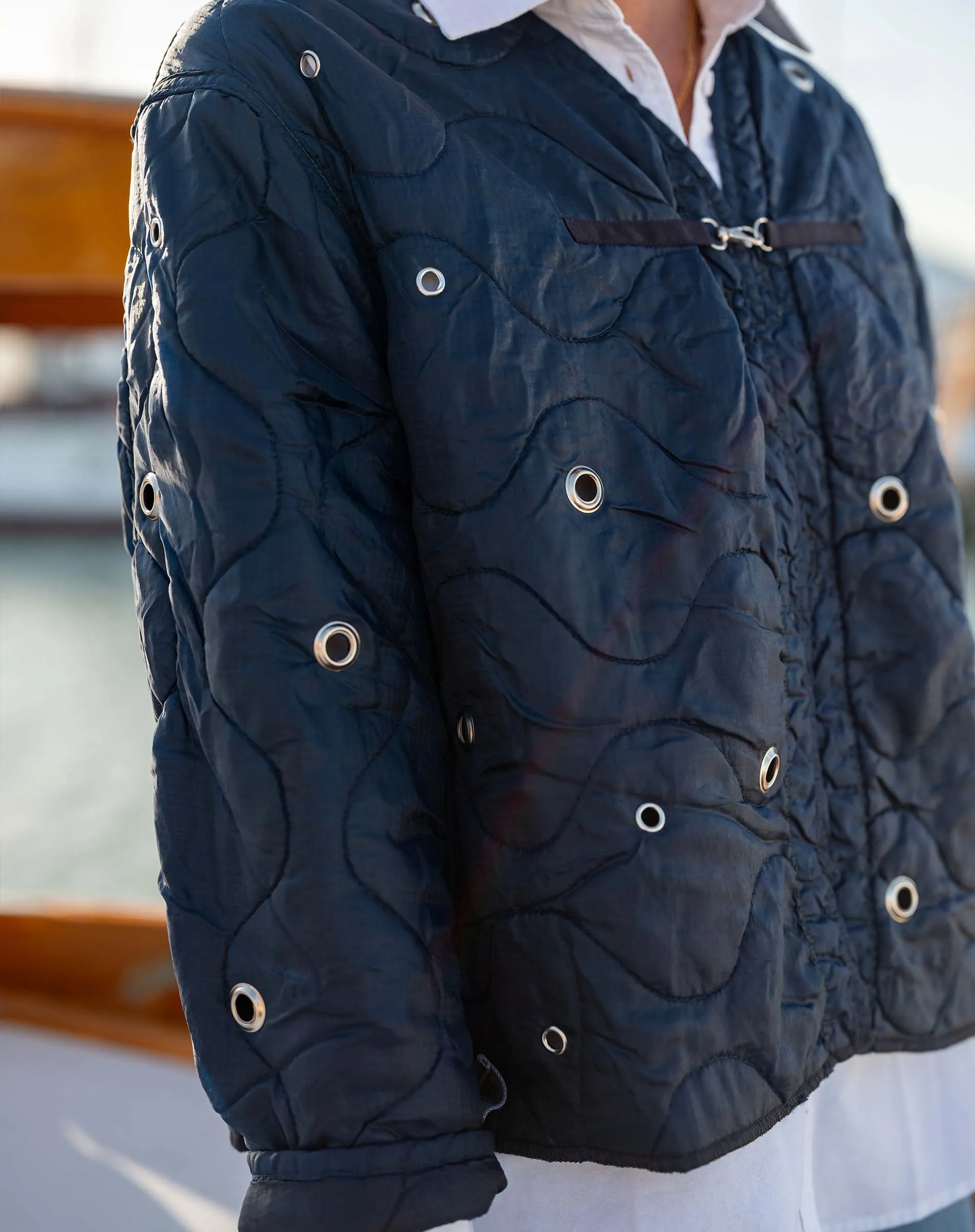 Navy Sailors Love-Cycled Jacket sold by Mersea product image thumbnail 3