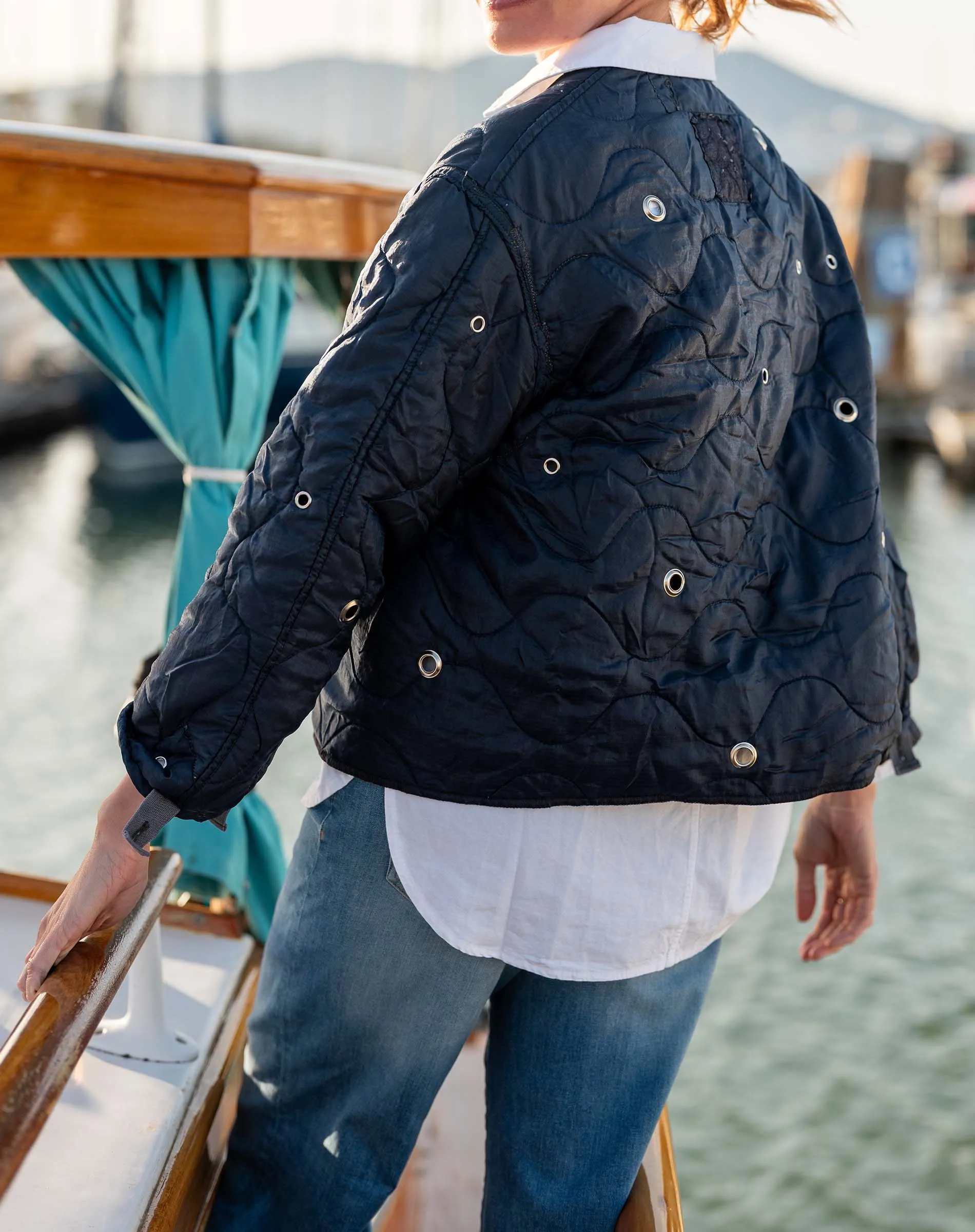 Navy Sailors Love-Cycled Jacket sold by Mersea product image thumbnail 4