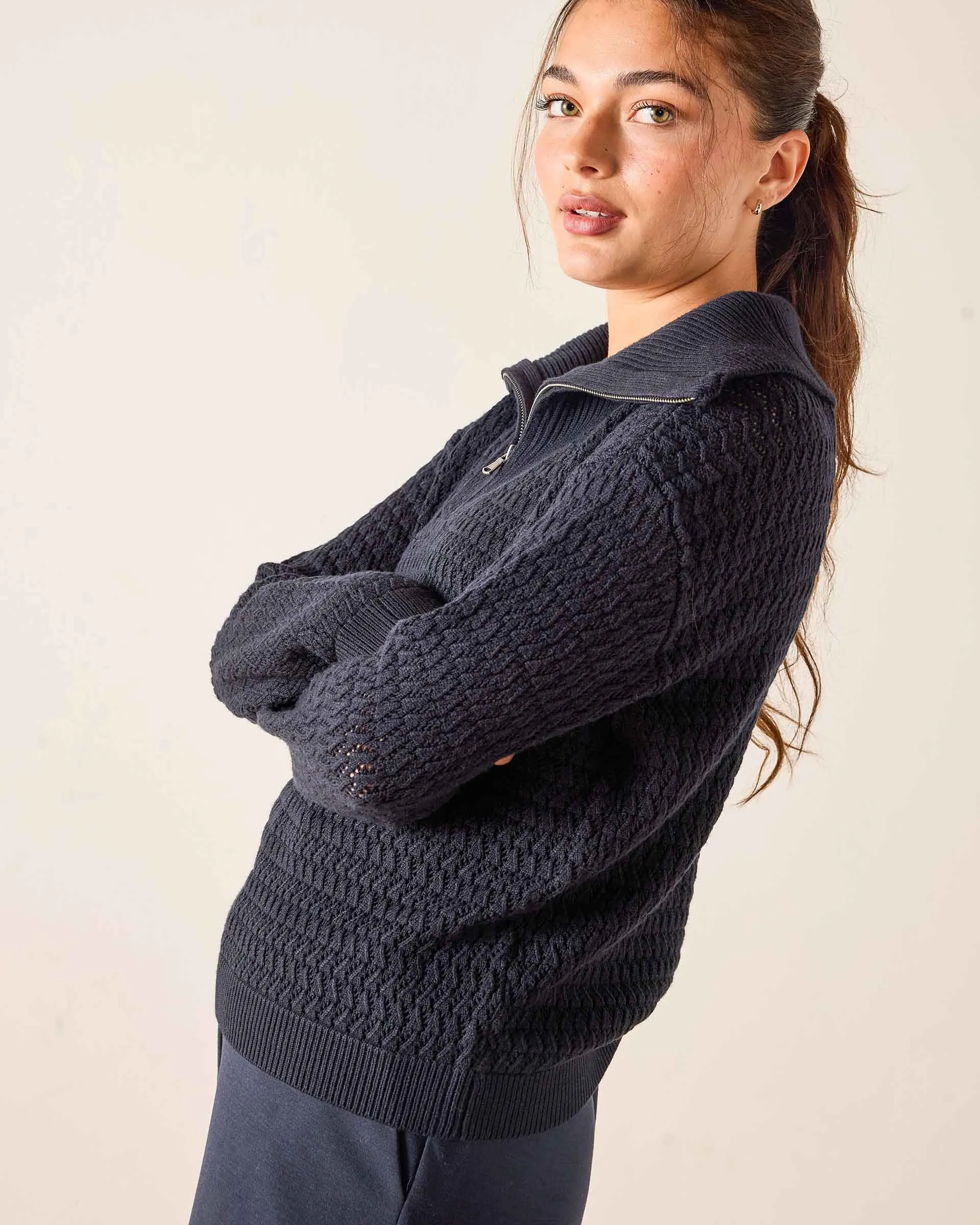 Simone Quarter Zip Sweater sold by Mersea product image thumbnail 3